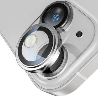 LOWCOST ASM Camera Lens Protector for Apple iPhone 13, Apple iPhone 13 Silver Camera Lens Protector, Premium Aluminium Alloy Metal Ring Lens Protector (Pack of 3)