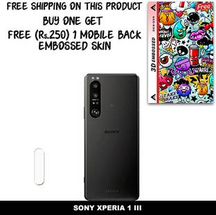 SOMTONE Camera Lens Protector for SONY XPERIA 1 III FREE 1 3D EMBOSSED SKIN FOR MOBILE BACK WITH CUT C1S039