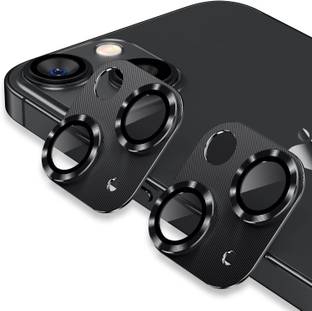 CASENED Camera Lens Protector for iPhone 13 / iPhone 13 Mini Metal Rings Back Camera Lens Protector | Anti Scratch | HD Tempered Glass Metal Camera Screen Protector clear