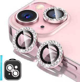 OTOFLY make it possible' Camera Lens Protector for Iphone 14, Iphone 14 Plus, Bling Protection Camera Cover Tempered Glass Screen Protector Diamond Metal Individual Ring
