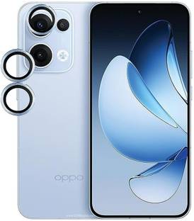 prozzile Camera Lens Protector for Oppo Reno 13, Individual Metal Ring Tempered Glass Lens Cover