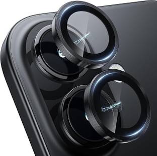 casual need Camera Lens Protector for iPhone 16 /iPhone 16 plus max Bling, 9H Tempered Glass Camera Cover Screen Protector Metal Ring Decoration Accessories