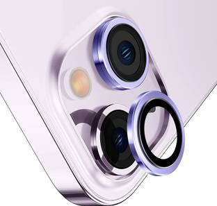 LOWCOST ASM Camera Lens Protector for Apple iPhone 14, Apple iPhone 14 Purple Camera Lens Protector, Premium Aluminium Alloy Metal Ring Lens Protector (Pack of 3)