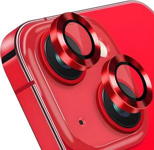 CASELIA Camera Lens Protector for iPhone 13, iPhone 13 Red Camera Ring protector