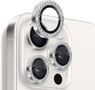 casual need Camera Lens Protector for ,iPhone 16 Pro / iPhone 16 Pro Max , Tempered Glass Aluminum Alloy Lens Ring Camera Cover Fit for iPhone 16 Pro/Pro Max (Diamond Silver)