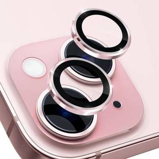 mobeezy Camera Lens Protector for IPhone 15 / 15 plus, iphone 15 plus, (3D Camera Lens Glass Protector Pink)
