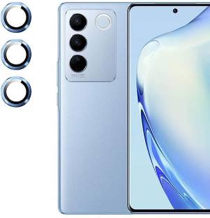 Beanny Camera Lens Protector for VIVO V27, Vivo V27 Pro 5G Camera Lens Protector Tempered Glass Alloy Metal Individual Ring