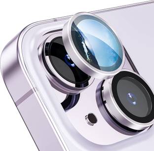 LOWCOST ASM Camera Lens Protector for Apple iPhone 14, Apple iPhone 14 Purple Camera Lens Protector, Premium Aluminum Alloy Metal Ring Lens Protector