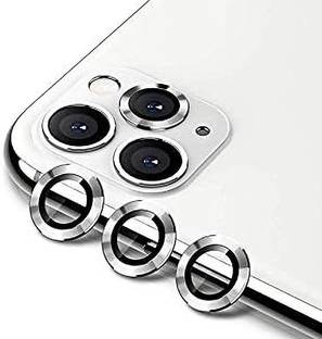 RADHYA Camera Lens Protector for Apple iPhone 11 Pro Max/11 Pro Silver Aluminium Metal Color Ring, 9H Hardness Scratch Proof
