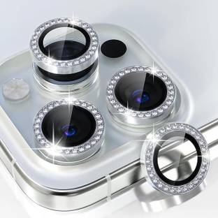 casual need Camera Lens Protector for iPhone 15 Pro & iPhone 15 Pro Max | Easy Installation & titanium Protection for Lens, Back Cases Friendly (Diamond Silver)