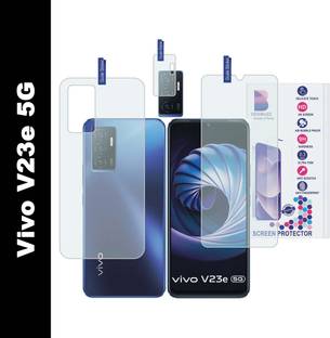 DESIBUZZ Front and Back Tempered Glass for Vivo V23e 5G, {Flexible}, Vivo V23e 5G camera lens