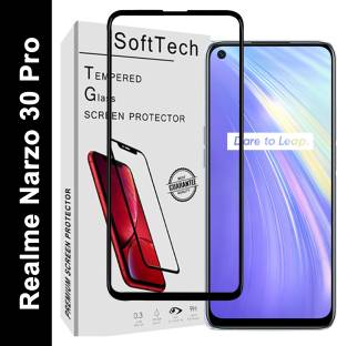SoftTech Edge To Edge Tempered Glass for Realme Narzo 30 Pro, Realme 7i, Realme 6i, Realme 7, Realme 6, Realme Narzo 20 Pro