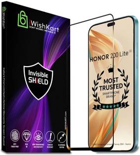 iWishKart Edge To Edge Screen Guard for Honor 200 Lite 5G, Honor 200 Lite, 200Lite, Military grade Edge to Edge Premium gorilla glass with Self Installation Guide - Wet & Dry wipes, Dust Absorber [With Warranty], 6.68"