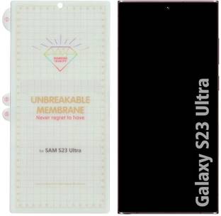 TouchTrove Edge To Edge Screen Guard for Samsung Galaxy S23 Ultra 5G Unbreakable Hydrogel Membrane TPU Clear Front Screen Protector