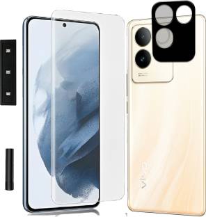 mFoniscie Edge To Edge Tempered Glass for Vivo T2 Pro 5G, with Camera Lens Protector