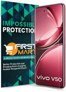 FIRST MART Edge To Edge Screen Guard for Vivo V50 5G, Vivo V50, 4 Layer Unbreakable Membrane with Easy Installation