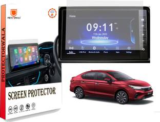 Protectorwala Impossible Screen Guard for Honda city-2023 8inch Touch Display Car Music infotainment System Flexible 9H Protector CLEAR