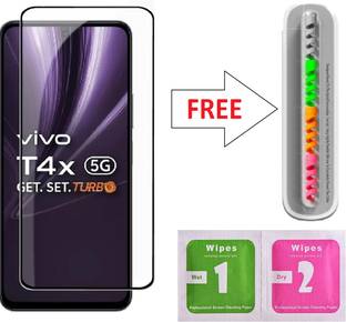 4 YARDS Edge To Edge Screen Guard for Vivo T4X Screen Protector Tempered Glass Full HD Quality