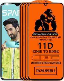 ANILUQ Edge To Edge Screen Guard for TECNO SPARK 8