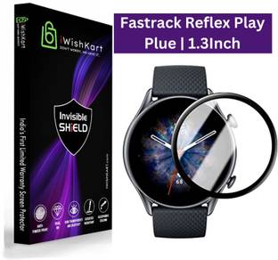 iWishKart Edge To Edge Screen Guard for Fastrack Reflex Play, Play+, Play +, Play Plus, 1.3 Inch with curved edges