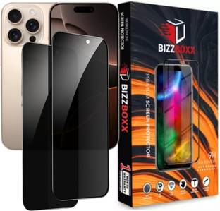 BizzBoxx Edge To Edge Screen Guard for Apple iPhone 16 Pro, iPhone 16 Pro, iPhone 16pro, 16 pro, Precise Curved Edges, Scratch Guard, Privacy temper glass guard, screen guard, temper glass, Privacy