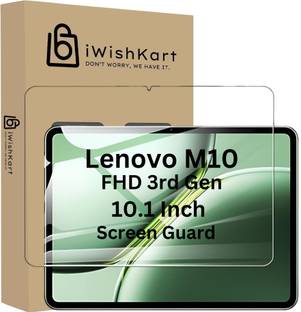 iWishKart Screen Guard for Lenovo Tab M10 10.1 Inch, FHD 3rd Gen (T328), Premium Military grade Edge to Edge Premium gorilla temper / tg black glass screenguard with Self Installation Guide - Wet & Dry wipes, Dust Absorber [With Warranty] tab / tablet ka gilas cover | Premium Accessories
