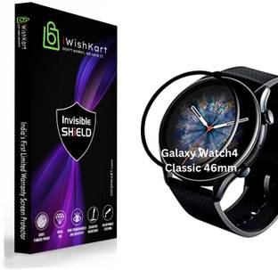 iWishKart Edge To Edge Tempered Glass for SAMSUNG Watch 4 Classic 46MM, SAMSUNG Watch 4 Classic 46MM 5G, SAMSUNG Galaxy Watch 4 Classic 46MM, SAMSUNG Galaxy Watch 4 Classic 46MM 5G, Watch4 46 mm, PMMA with Border Protection