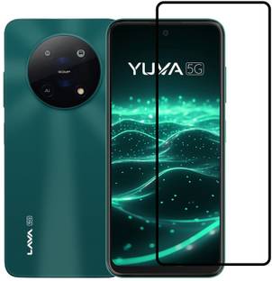 KC PRODUCTS Edge To Edge Tempered Glass for Lava Yuva 5G
