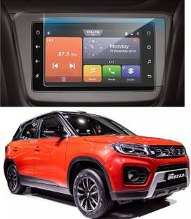 Wishguard Screen Guard for Infotainment System of Suzuki Brezza Zxi Plus Dual Tone Perfectly Cut, Car Display protector with 9H Hardness [Not Tempered Glass]