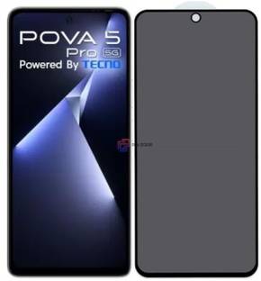 Resolute Edge To Edge Tempered Glass for Tecno Pova 5 Pro 5G, DelhiGear Glass, Privacy Screen Protector, Privacy Tempered Glass, Screen Guard, Mobile Glass
