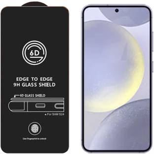 YOUTH MOBI Edge To Edge Tempered Glass for amsung Galaxy S24 5G, Samsung S24 5G, S24 5G (Black)