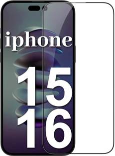 EITANSHA CREATION Edge To Edge Tempered Glass for Apple iPhone 15, Apple iPhone 15, iPhone 15 Pro, Apple iPhone 15 Pro, Apple iPhone 16, iPhone 16