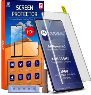 FAVJIP Edge To Edge Tempered Glass for Moto Edge 50 5G, Motorola Edge 50 Pro 5G, Motorola Edge 50 Fusion 5G, Motorola Edge 50 Ultra 5G, 3D Curved UV Liquide Glue Screen Guard with Easy Installation Kit