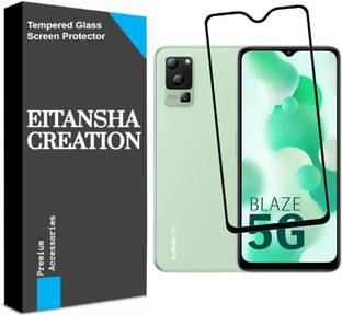 EITANSHA CREATION Edge To Edge Tempered Glass for Lava Blaze 5G