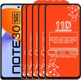Qyist Edge To Edge Tempered Glass for FOR INFINIX HOT 11S, INFINIX HOT 20S, INFINIX HOT 30, INFINIX ZERO 5G, INFINIX ZERO X NEO, X6821, TECNO CAMON 17 PRO, TECNO CAMON 17 PRIME, TECNO CAMON 18, TECNO CAMON 18P, TECNO CAMON 18T, TECNO CAMON 19, TECNO CAMON 19 NEO, TECNO CAMON 19 PRO, CH6I, C16N, TECNO SPARK 8 PRO, TECNO SPARK 10 PRO, REDMI 12 5G, POCO M6 PRO 5G, TECNO CAMON 20 PRO, INFINIX NOTE 30 5G, INFINIX HOT 30 5G, TECNO POVA NEO 5G, LAVA STORM 5G