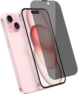 MD SHILD Edge To Edge Tempered Glass for Apple iPhone 15, Privacy Anti Spy Glass with Matte Finish