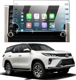 Wishguard Screen Guard for Infotainment System of Toyota Fortuner 4X2 MT 2.8 (8 inch) Perfectly Cut, Car Display protector with 9H Hardness [Not Tempered Glass]
