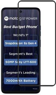 INFINITYWORLD Edge To Edge Tempered Glass for MOTOROLA g57 power 5G, Motorola G57 Power 5G