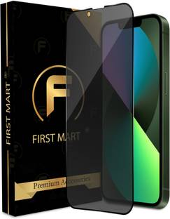FIRST MART Edge To Edge Tempered Glass for Apple iPhone 13, Apple iPhone 13 Pro, Apple iPhone 14, Privacy Anti Spy Glass with Matte Finish