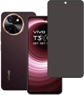SPRITZEN Edge To Edge Tempered Glass for Vivo T3x 5G, privacy Glass