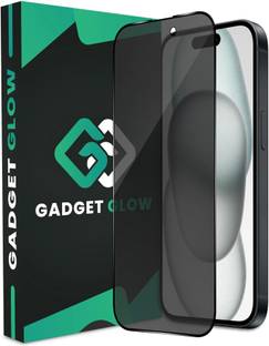 Gadget Glow Edge To Edge Tempered Glass for Apple iPhone 15, iPhone 15 Pro, iPhone 16, Matte Privacy Protection
