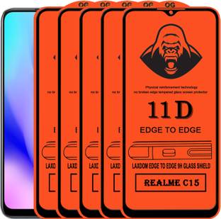 Laxdom Edge To Edge Tempered Glass for REALME C15