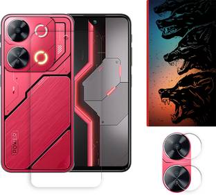 ARBAN Edge To Edge Tempered Glass for itel P65 4G Tempered Screen Protector | Anti-Scratch | Edge to Edge Full Coverage | 9H Hardness ( 1 FRONT SCREEN GUARD + 1 CAMERA LENS PROTECTOR + 1 FREE BACK EMBOSSED SKIN061 )