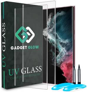 Gadget Glow Edge To Edge Tempered Glass for Samsung Galaxy S22 Ultra 5G, Samsung S22 Ultra, Samsung S22 Ultra 5G, Samsung Galaxy S22 Ultra, S22 Ultra 5G, UV Curved Screen Protector with Easy Installation Kit