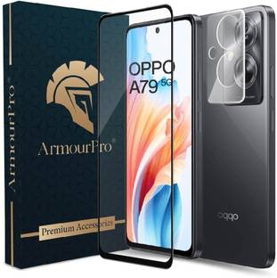 ArmourPro Edge To Edge Tempered Glass for OPPO A79 5G, Oppo A79, A79 5G, 1 OG Tempered Glass and 1 Clear Camera Lens
