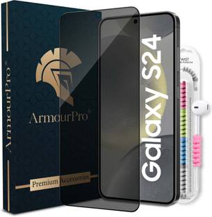 ArmourPro Edge To Edge Tempered Glass for Samsung Galaxy S24 5G, Samsung S24 5G, Samsung S24, 1 Privacy Anti Spy Protection Glass with 1 Cable Protector