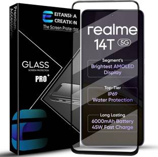 EITANSHA CREATION Edge To Edge Tempered Glass for realme 14T 5G, Realme 14T 5G