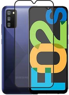1DOLLAR Edge To Edge Tempered Glass for Samsung Galaxy F02s-Anti Explosion-Tempered Glass/Full Screen Coverage-Edge to Edge/9H Hardness/With Easy Installation Kit