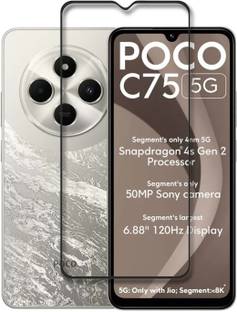SNMART Edge To Edge Tempered Glass for Poco C75 5G
