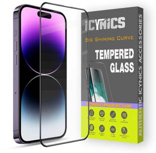 ICYNICS Edge To Edge Tempered Glass for Apple iPhone 14 Pro Max, Anti-Fingerprint, Waterproof, Oil-resistant, Bubble-Free, Anti-Static with Full Screen Coverage & Easy Installation